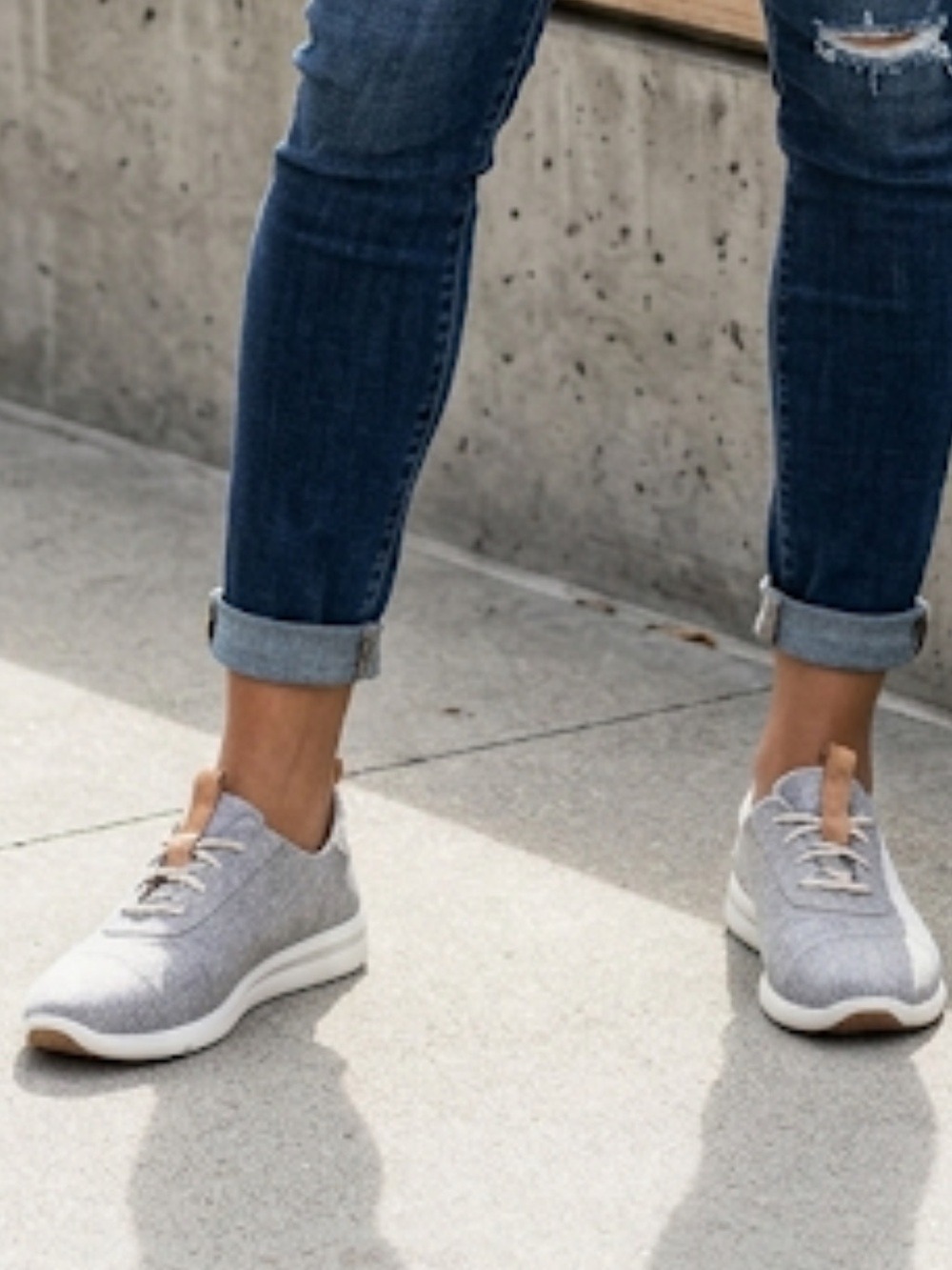 Tom’s Drizzle Grey Chambray Mix Carrillo Sneakers Sz 7